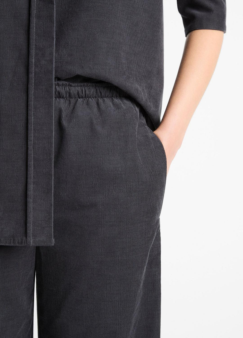 Cotton Corduroy Pull-On Pant in Wide Leg | Vince for sale