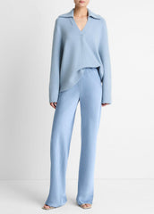 Colette High-Rise Fluid Satin Bias Pant in Trousers | Vince on sale