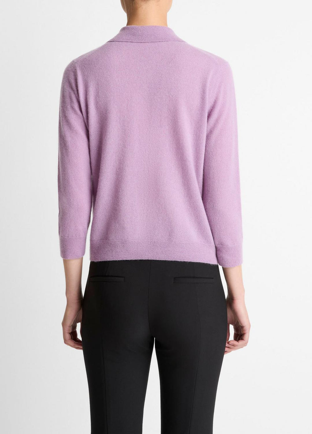 Cashmere-Silk Polo Sweater in Cashmere | Vince discount