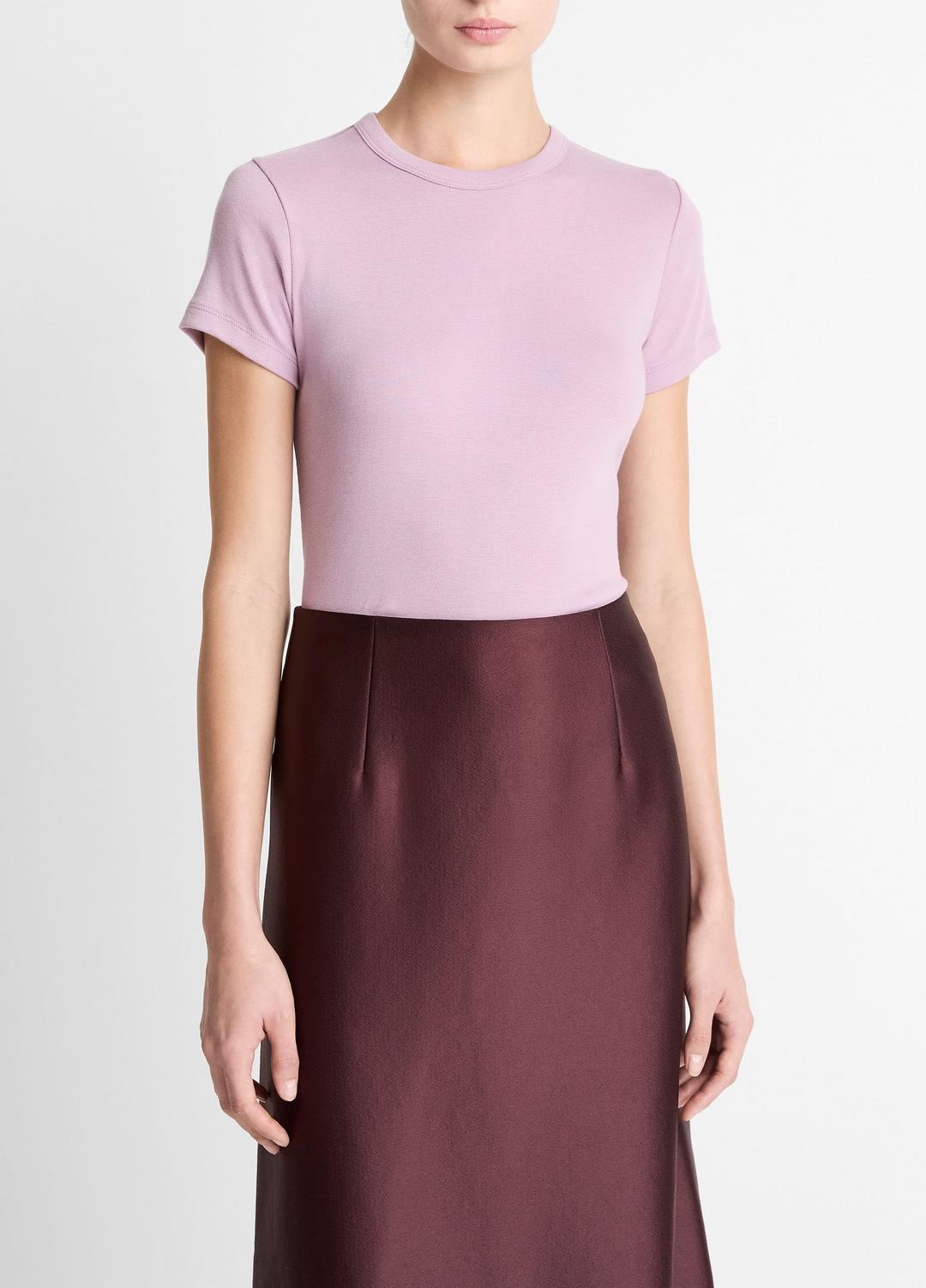 Pima Cotton-Blend '90s Shrunken T-Shirt in Short Sleeve | Vince outlet