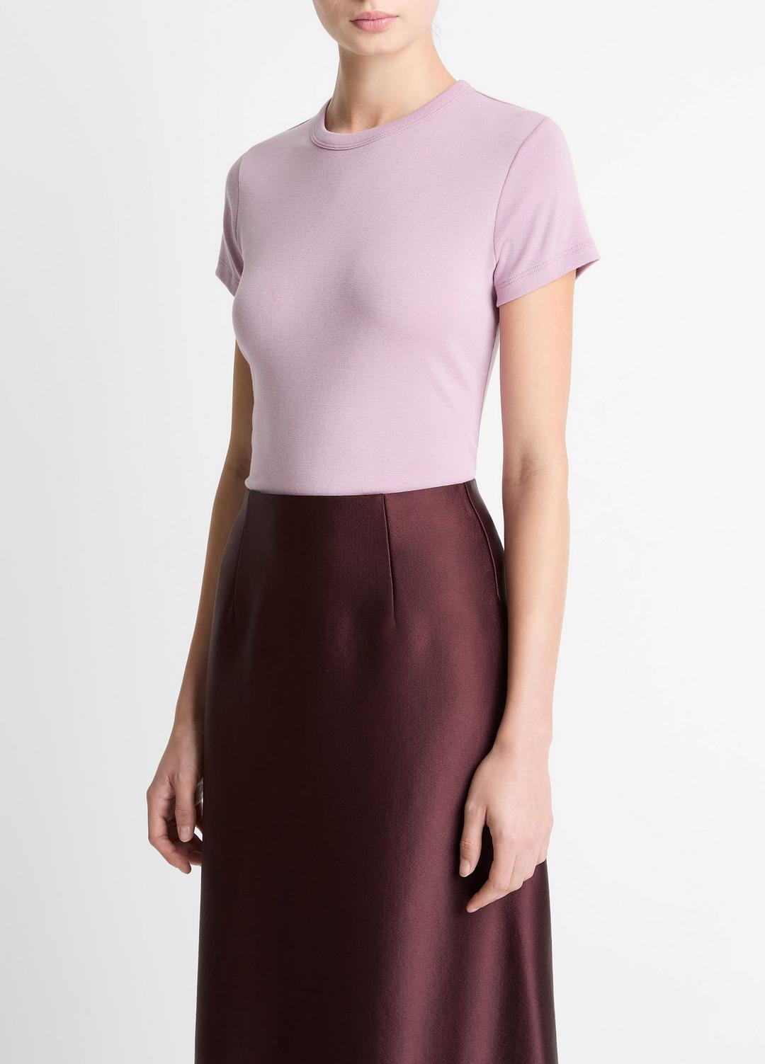 Pima Cotton-Blend '90s Shrunken T-Shirt in Short Sleeve | Vince outlet