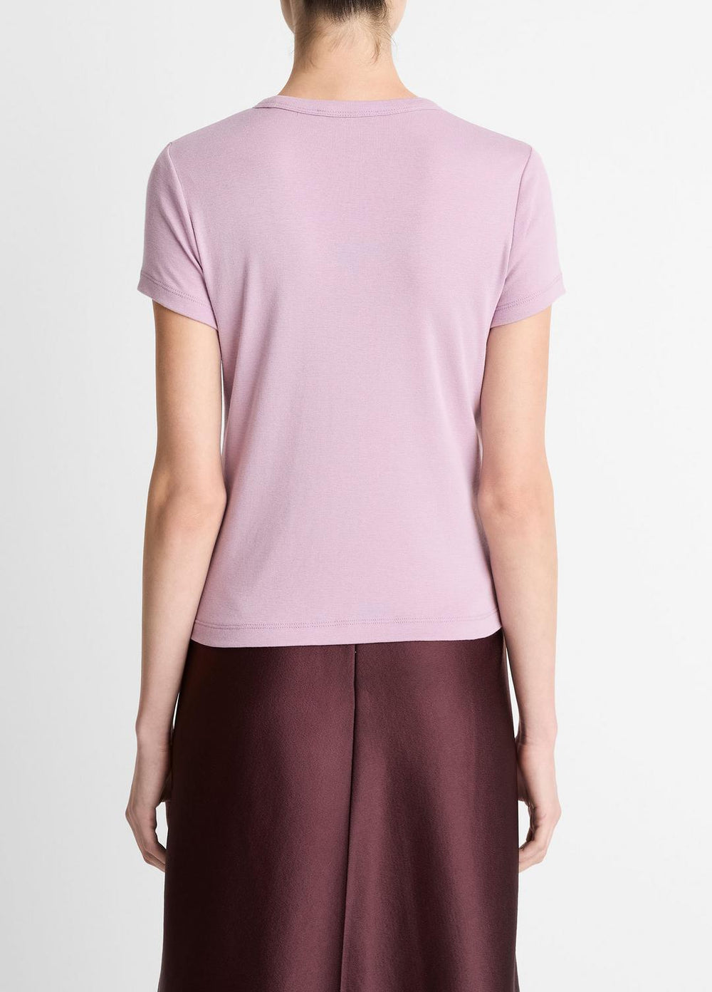 Pima Cotton-Blend '90s Shrunken T-Shirt in Short Sleeve | Vince outlet