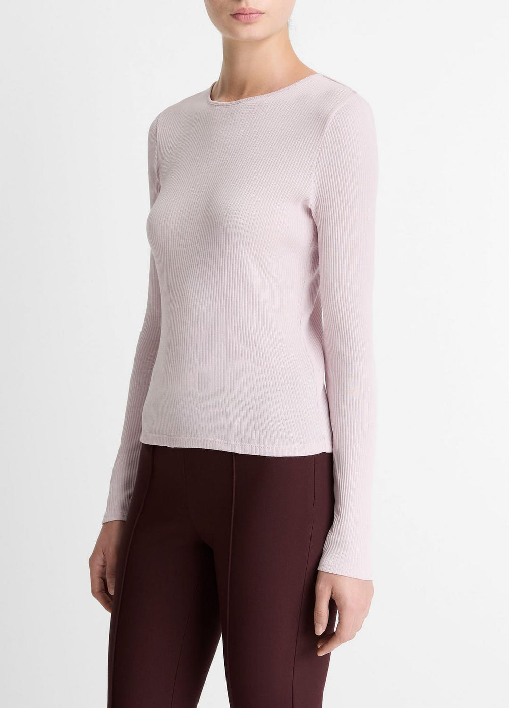 Ribbed Pima Cotton Long-Sleeve T-Shirt in Long Sleeve | Vince discount