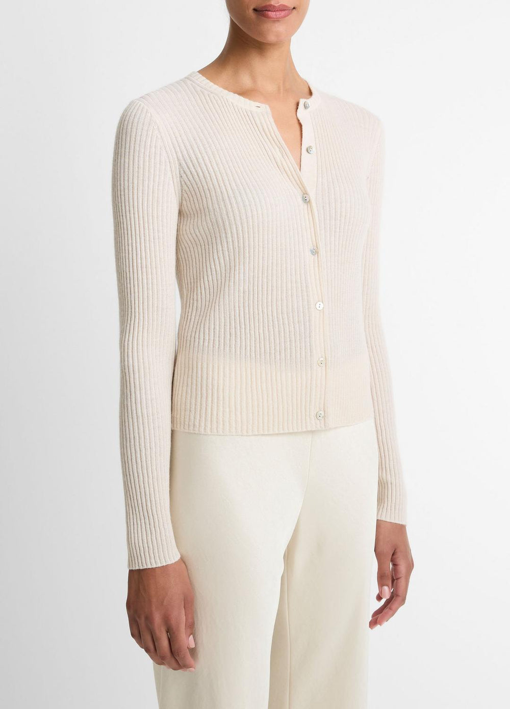 Ribbed Cashmere-Silk Cardigan in Cardigans | Vince for sale