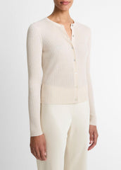Ribbed Cashmere-Silk Cardigan in Cardigans | Vince for sale
