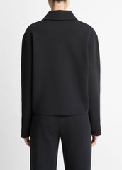 Cotton-Blend Half-Zip Pullover in Long Sleeve | Vince Online