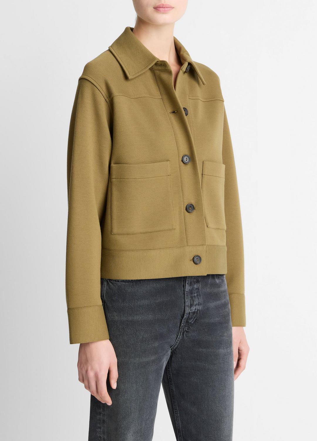 Double-Face Cropped Jacket in Jackets | Vince Online