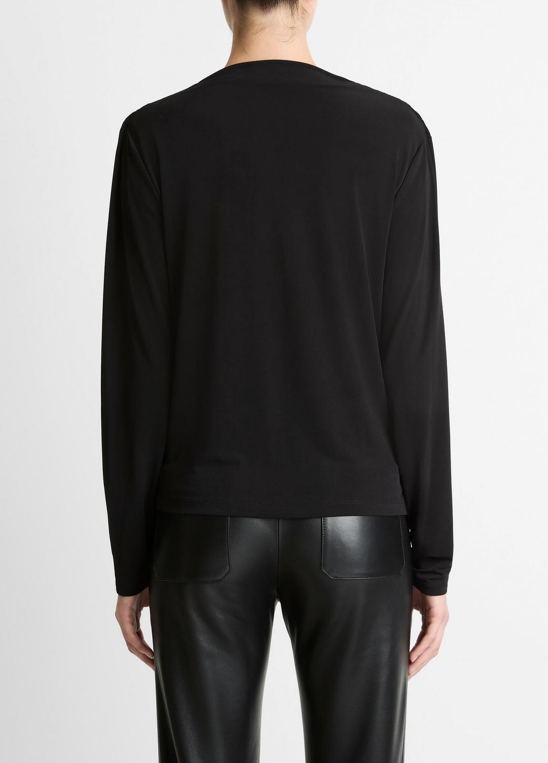 Matte Jersey Cowl-Neck Top in Long Sleeve | Vince near me