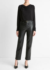 Matte Jersey Cowl-Neck Top in Long Sleeve | Vince near me