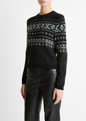 Fair Isle Plush Cashmere Sweater in Crew Neck | Vince near me