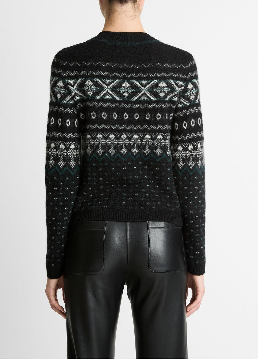 Fair Isle Plush Cashmere Sweater in Crew Neck | Vince near me