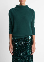 Plush Cashmere Funnel-Neck Sweater in Turtleneck | Vince for sale