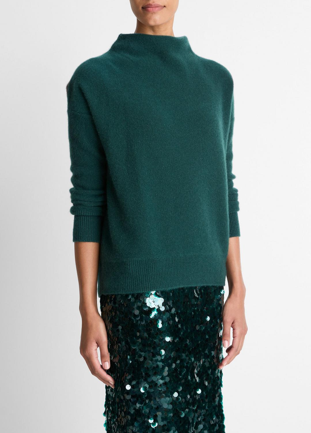 Plush Cashmere Funnel-Neck Sweater in Turtleneck | Vince for sale