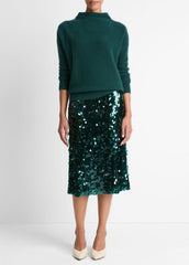 Plush Cashmere Funnel-Neck Sweater in Turtleneck | Vince for sale