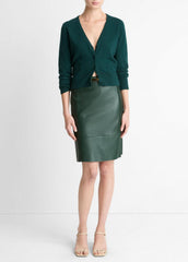 Satin-Trim Wool & Cashmere-Blend Cardigan in Cardigans | Vince discount