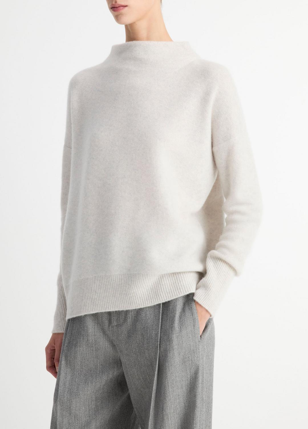 Plush Cashmere Funnel-Neck Sweater in Turtleneck | Vince on sale