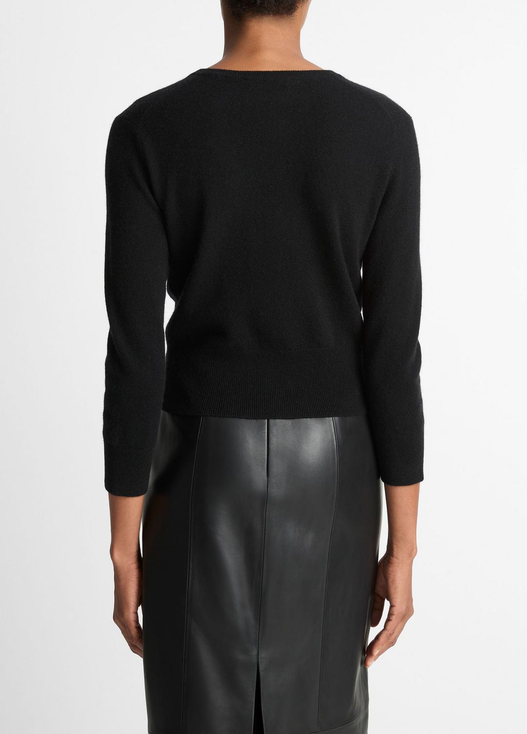 Metal-Button Wool & Cashmere-Blend Cardigan in Cardigans | Vince US