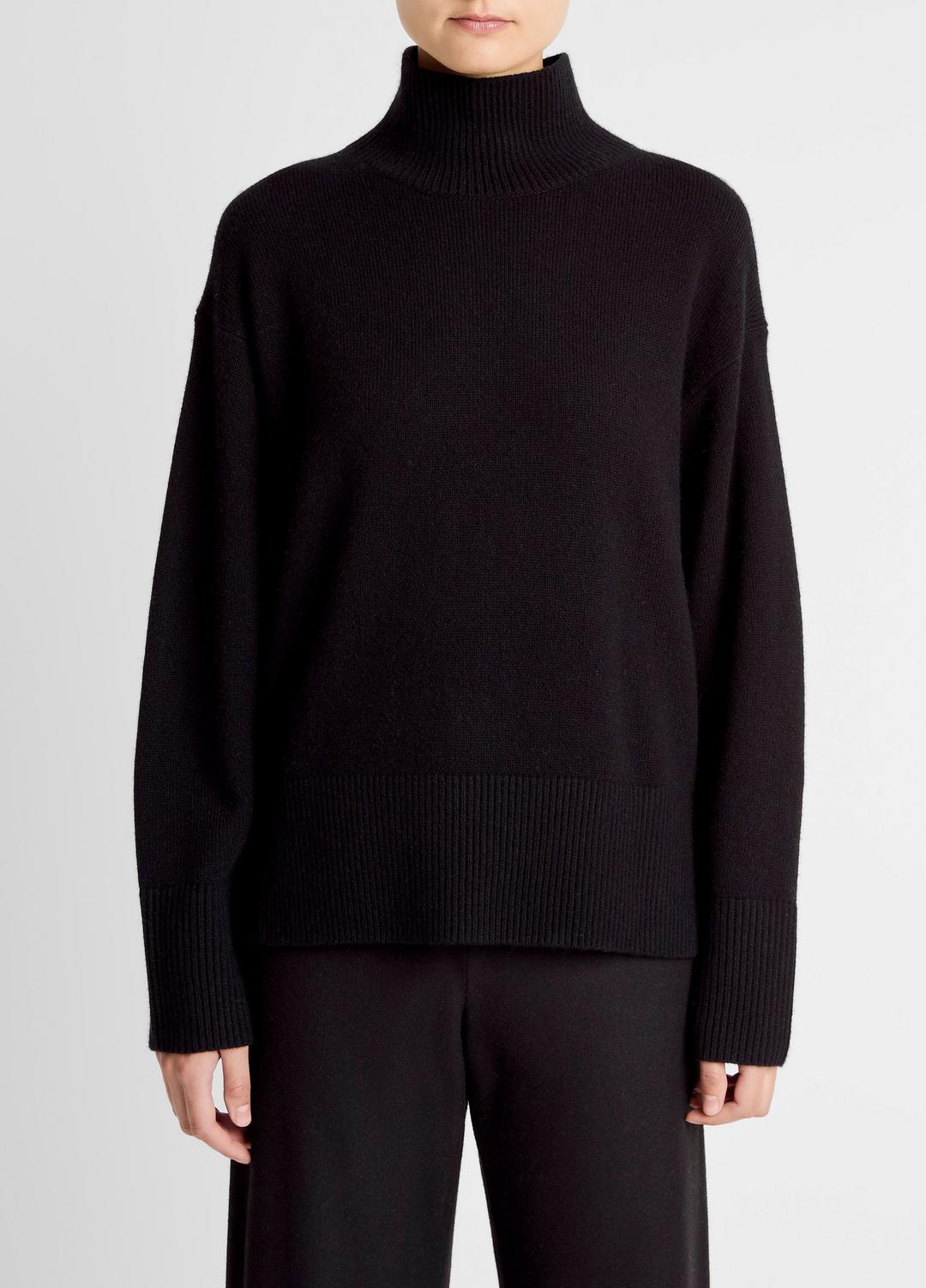 Wool-Cashmere Side-Slit Turtleneck Sweater in Turtleneck | Vince Online