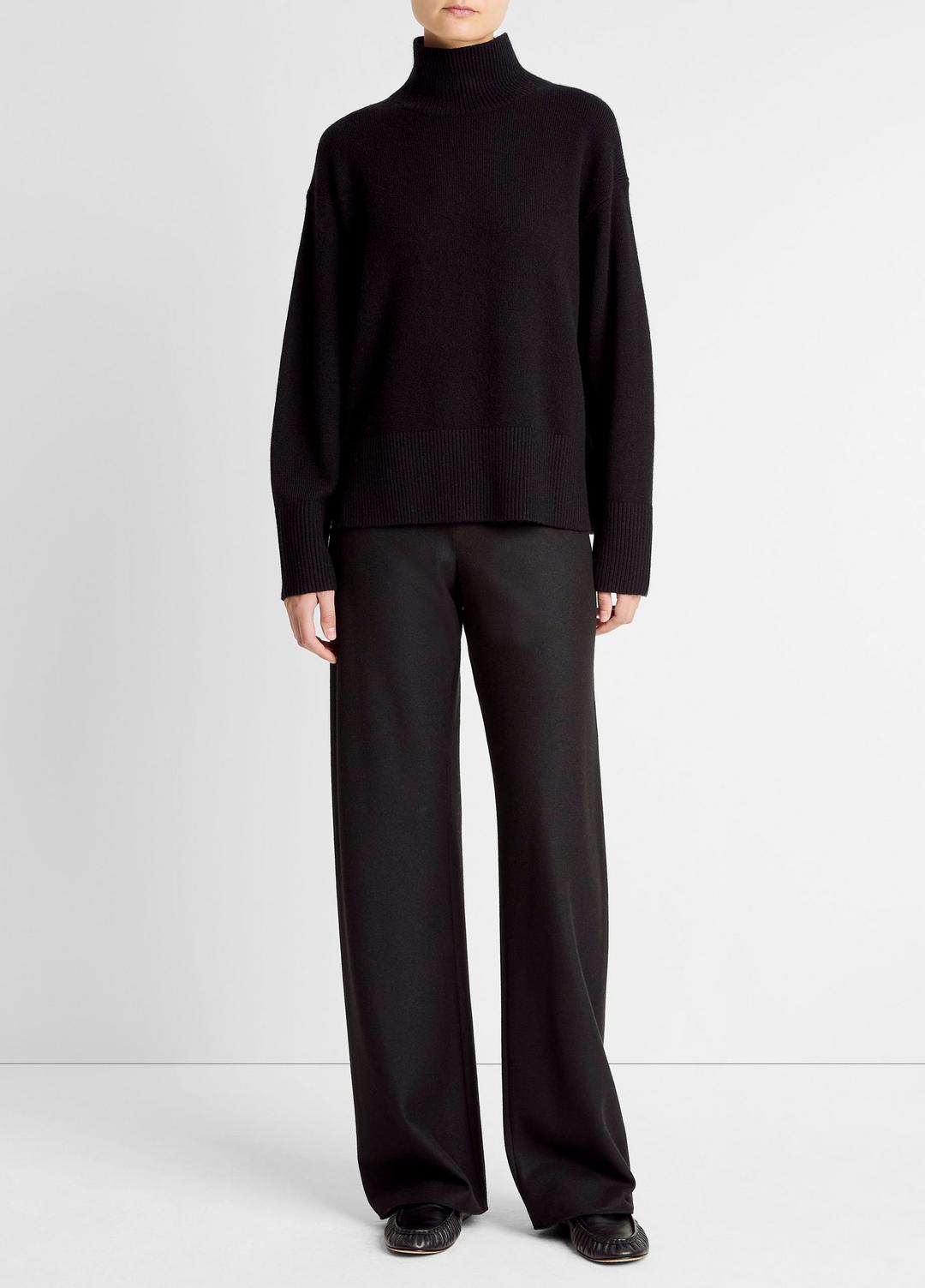 Wool-Cashmere Side-Slit Turtleneck Sweater in Turtleneck | Vince Online