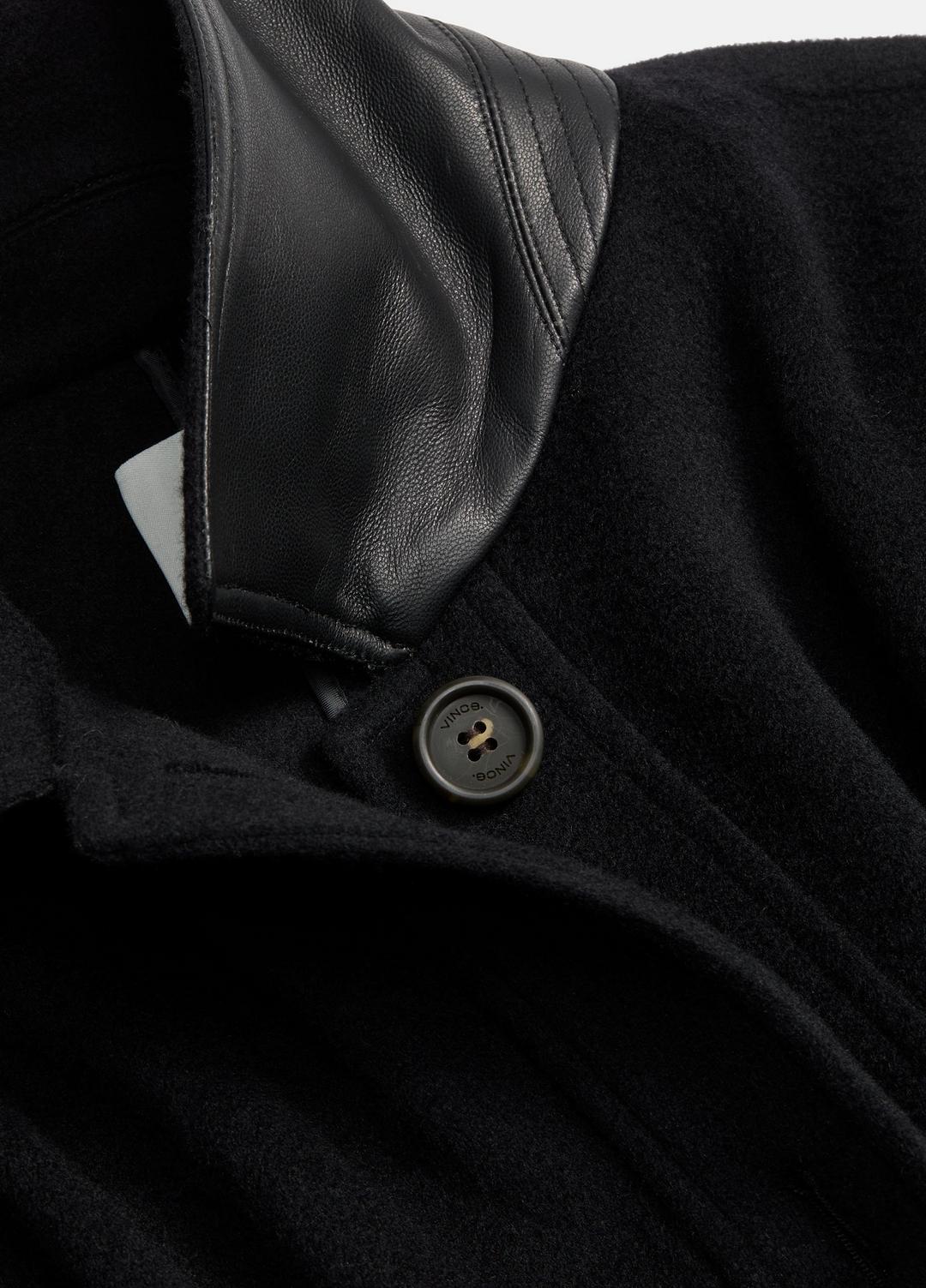 Leather-Trim Wool Cape in Accessories | Vince near me