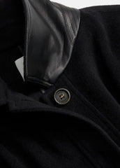 Leather-Trim Wool Cape in Accessories | Vince near me