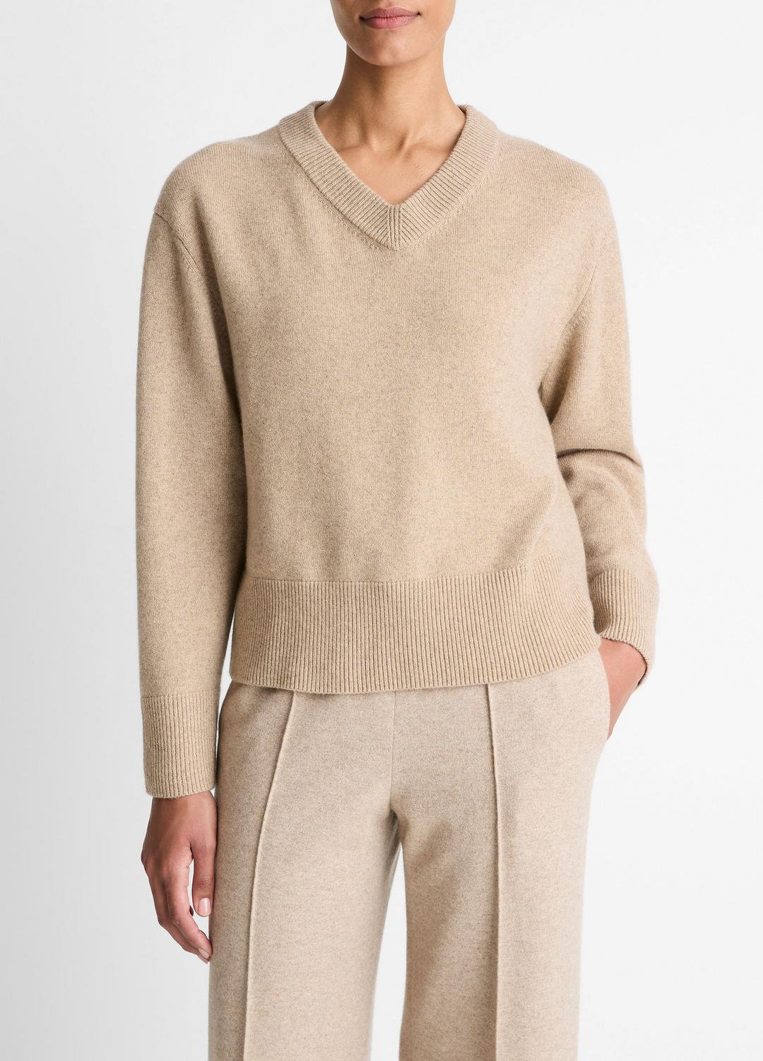 Wool-Cashmere V-Neck Sweater in V-Neck | Vince for sale