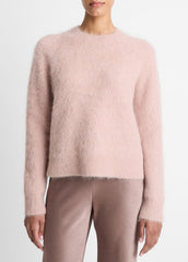 Brushed Alpaca-Blend Crew Neck Sweater in Crew Neck | Vince US
