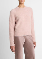 Brushed Alpaca-Blend Crew Neck Sweater in Crew Neck | Vince US