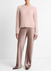 Brushed Alpaca-Blend Crew Neck Sweater in Crew Neck | Vince US