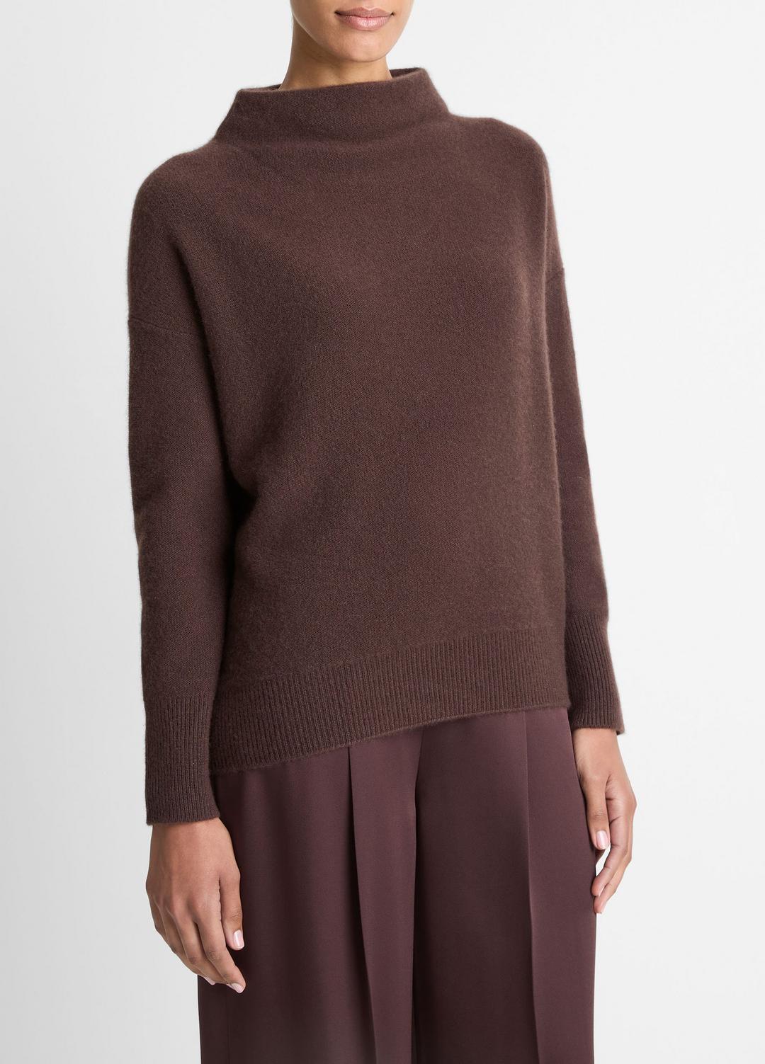 Plush Cashmere Funnel-Neck Sweater in Turtleneck | Vince Online
