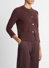 Wool-Blend Shrunken Snap Cardigan in Cardigans | Vince discount