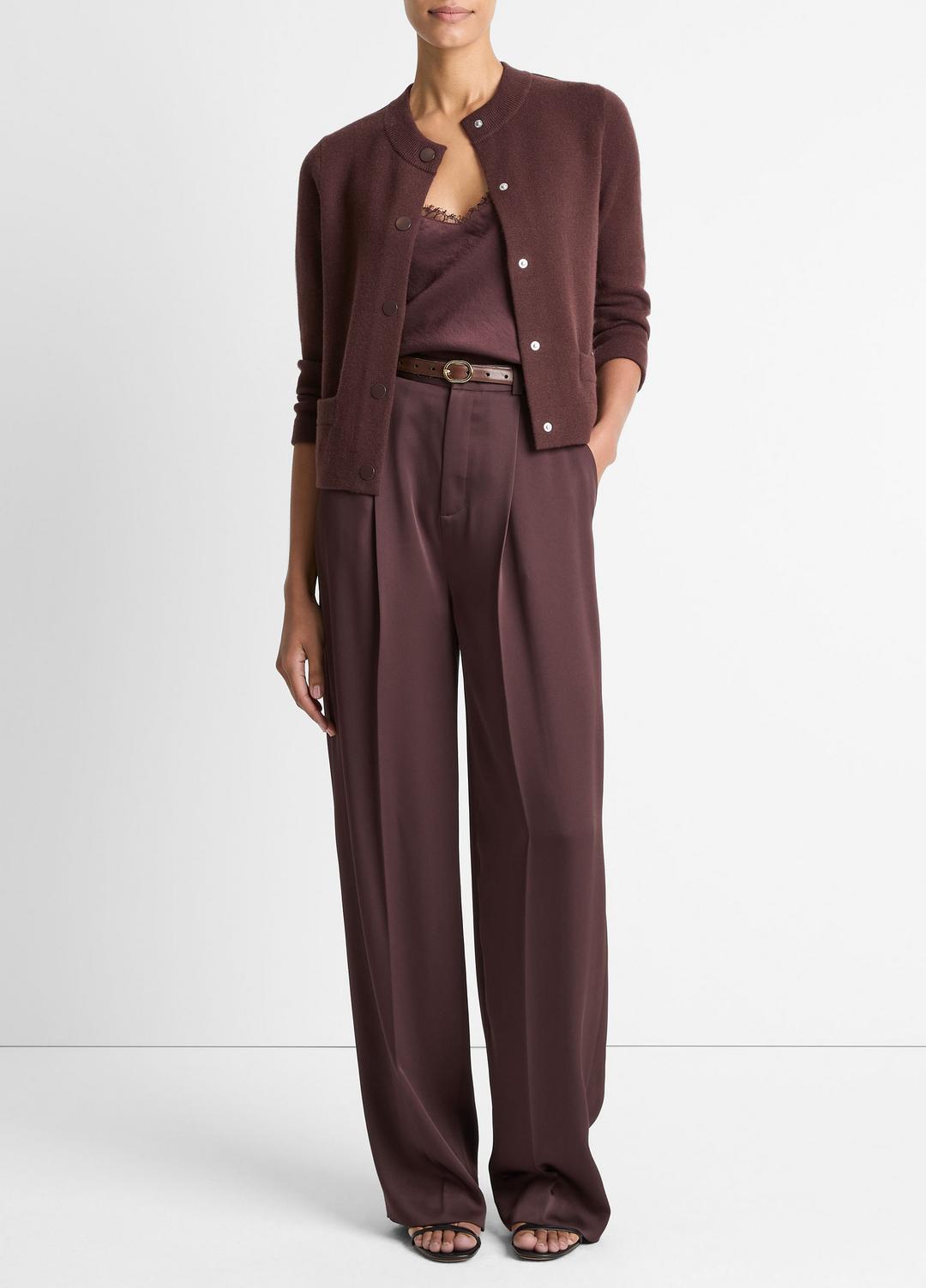 Wool-Blend Shrunken Snap Cardigan in Cardigans | Vince discount