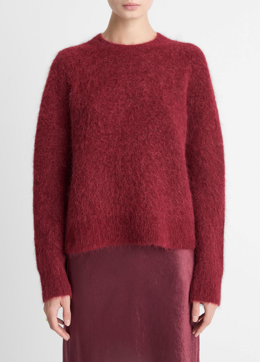 Brushed Alpaca-Blend Crew Neck Sweater in Crew Neck | Vince on sale