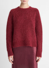 Brushed Alpaca-Blend Crew Neck Sweater in Crew Neck | Vince on sale