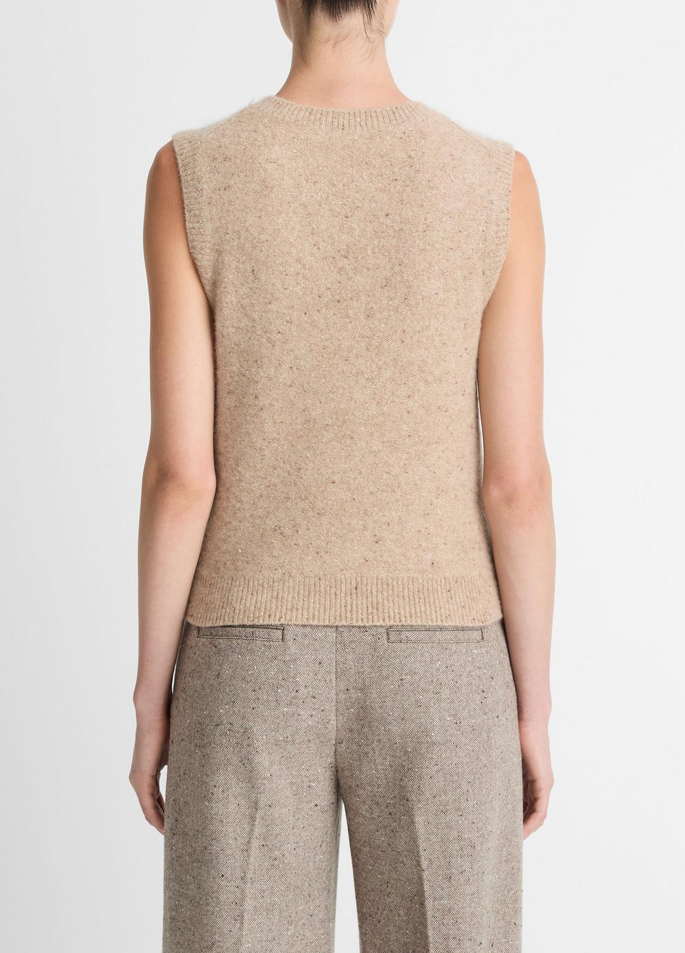 Donegal Plush Cashmere Sweater Vest in V-Neck | Vince US
