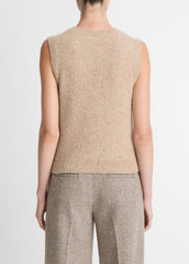 Donegal Plush Cashmere Sweater Vest in V-Neck | Vince US