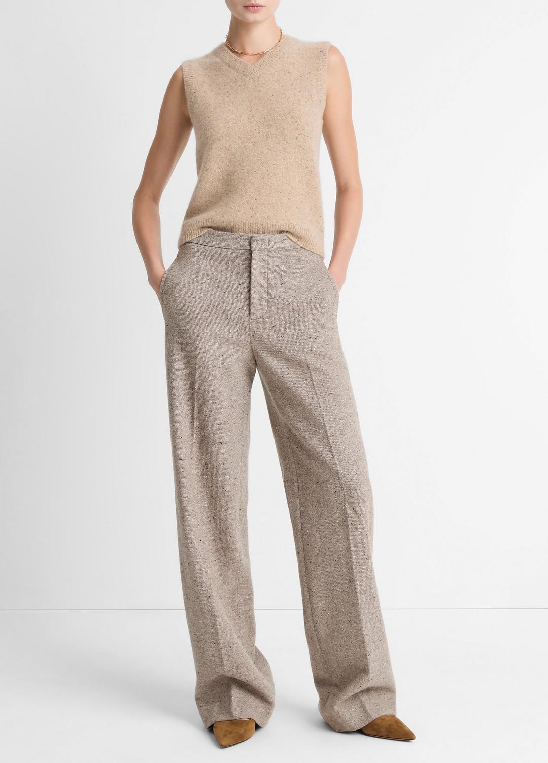 Donegal Plush Cashmere Sweater Vest in V-Neck | Vince US