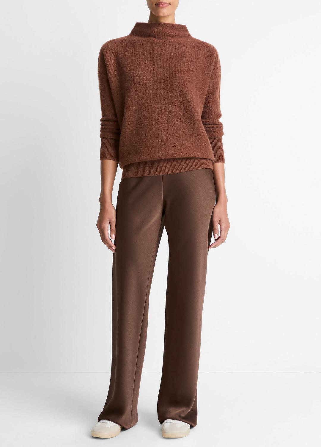 Plush Cashmere Funnel-Neck Sweater in Turtleneck | Vince Online