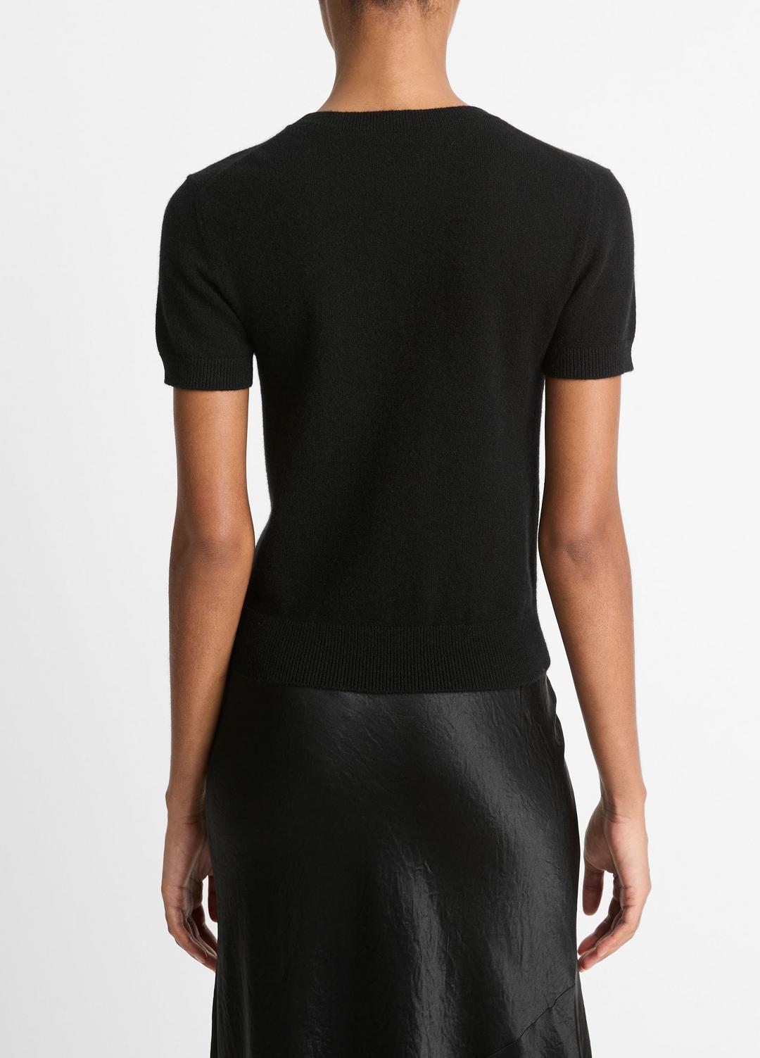 Wool & Cashmere-Blend Short-Sleeve Sweater in Crew Neck | Vince near me
