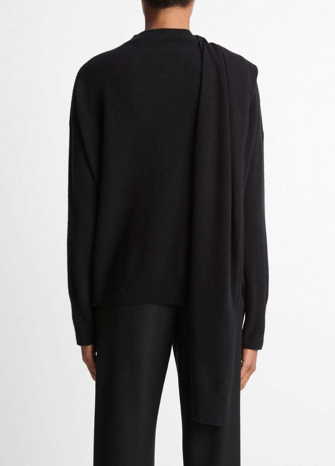 Draped-Shawl Wool-Cashmere Sweater in Turtleneck | Vince Online