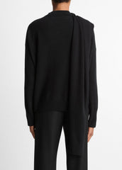 Draped-Shawl Wool-Cashmere Sweater in Turtleneck | Vince Online