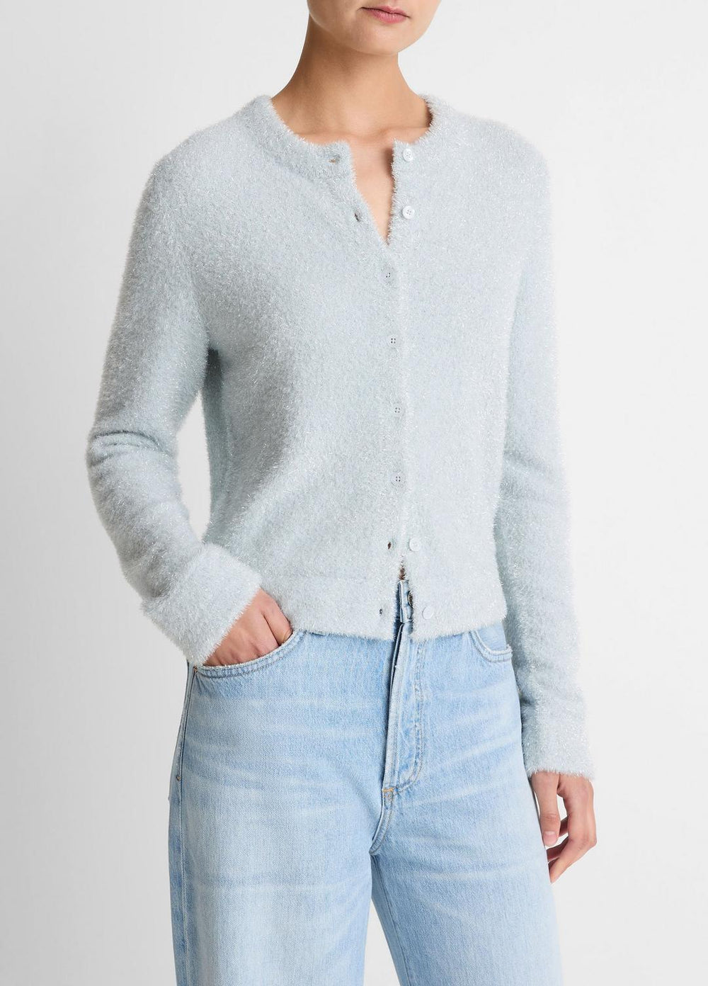 Metallic Eyelash Cardigan in Cardigans | Vince discount