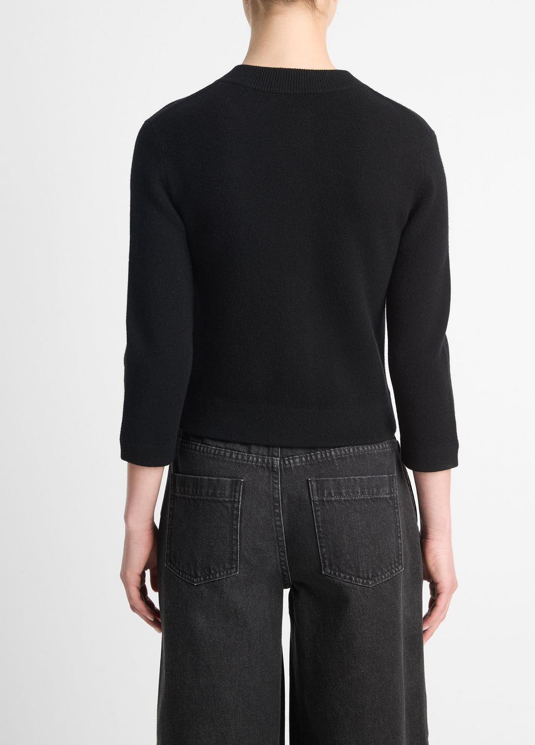 Wool-Blend Shrunken Snap Cardigan in Cardigans | Vince near me