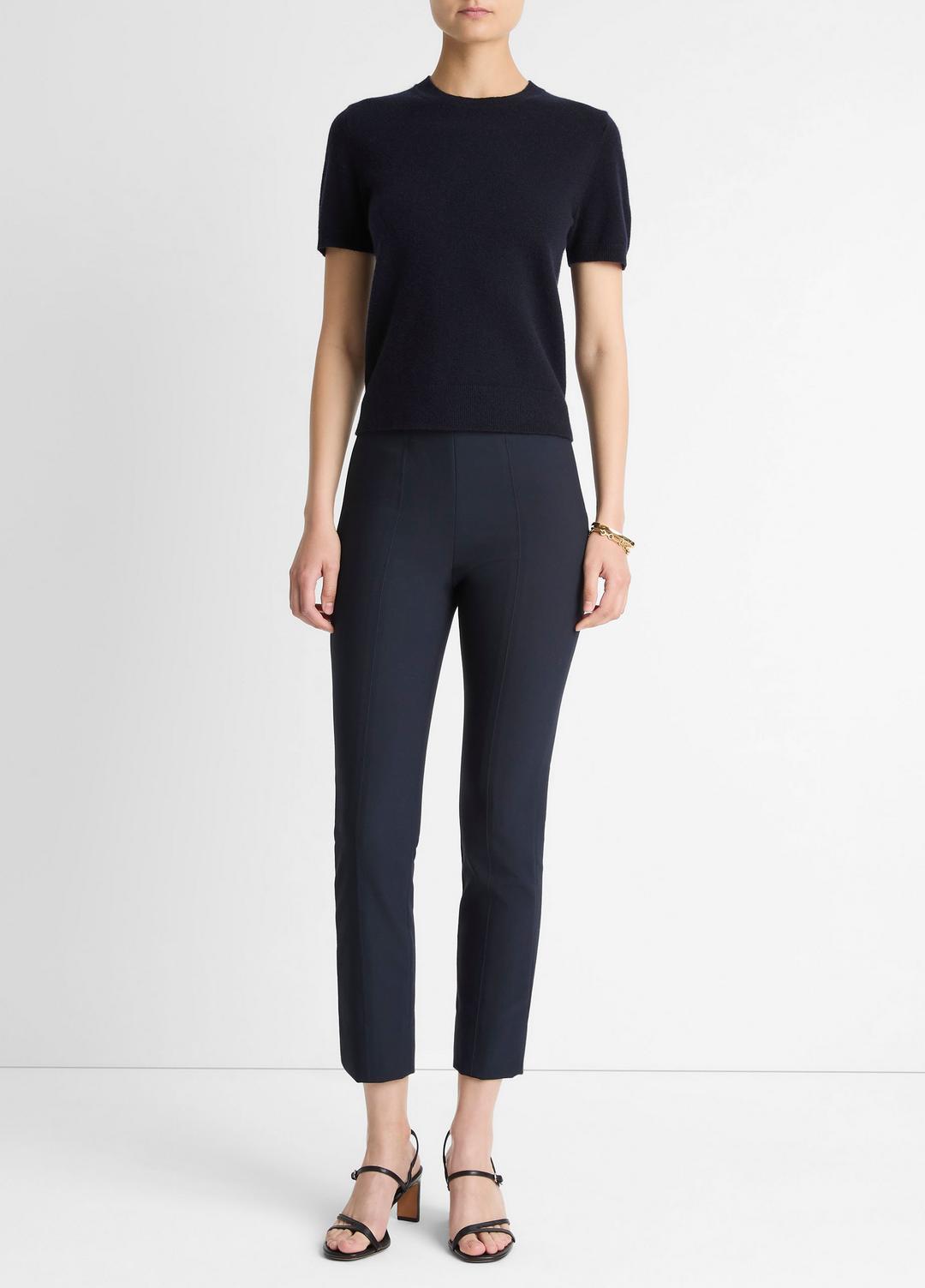 Wool & Cashmere-Blend Short-Sleeve Sweater in Crew Neck | Vince on sale