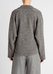 Donegal Plush Cashmere Dolman-Sleeve Polo Sweater in Cashmere | Vince US