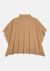 Merino Wool-Cashmere Funnel-Neck Poncho in Accessories | Vince US