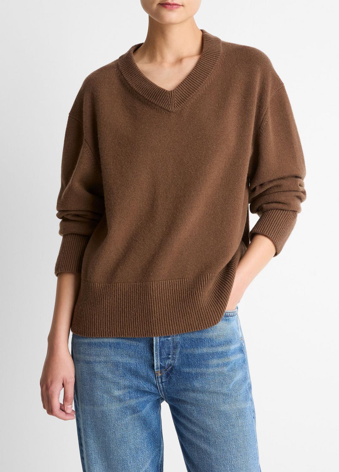 Wool-Cashmere V-Neck Sweater in V-Neck | Vince discount