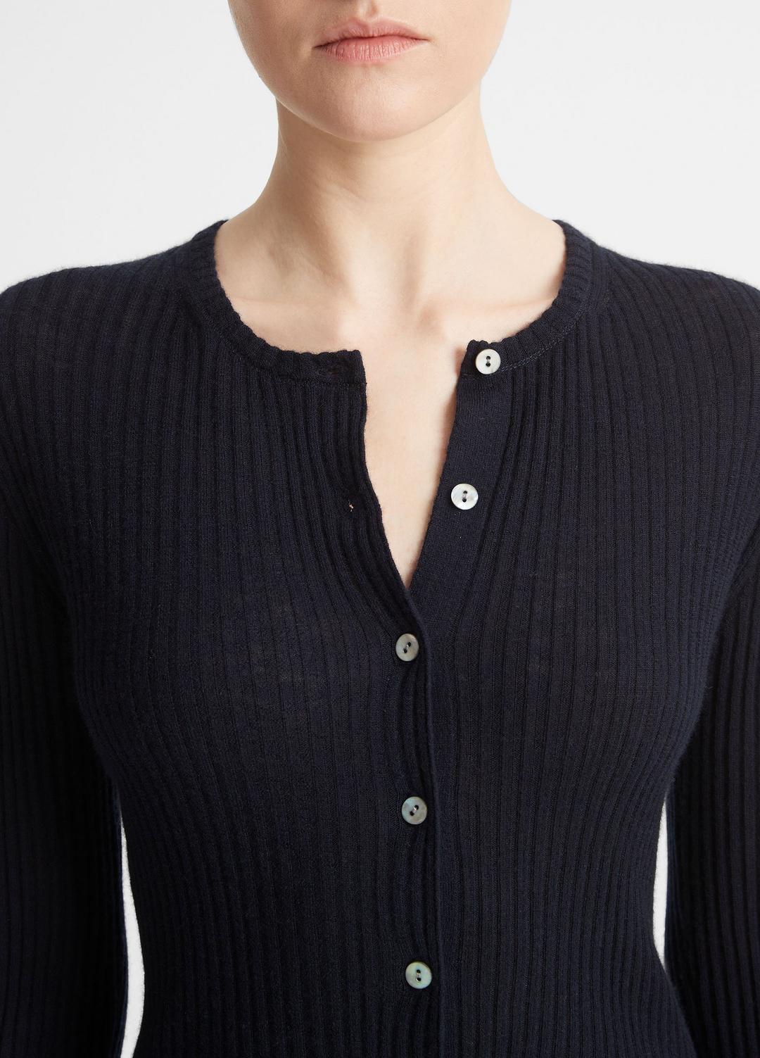 Ribbed Cashmere-Silk Cardigan in Cardigans | Vince near me