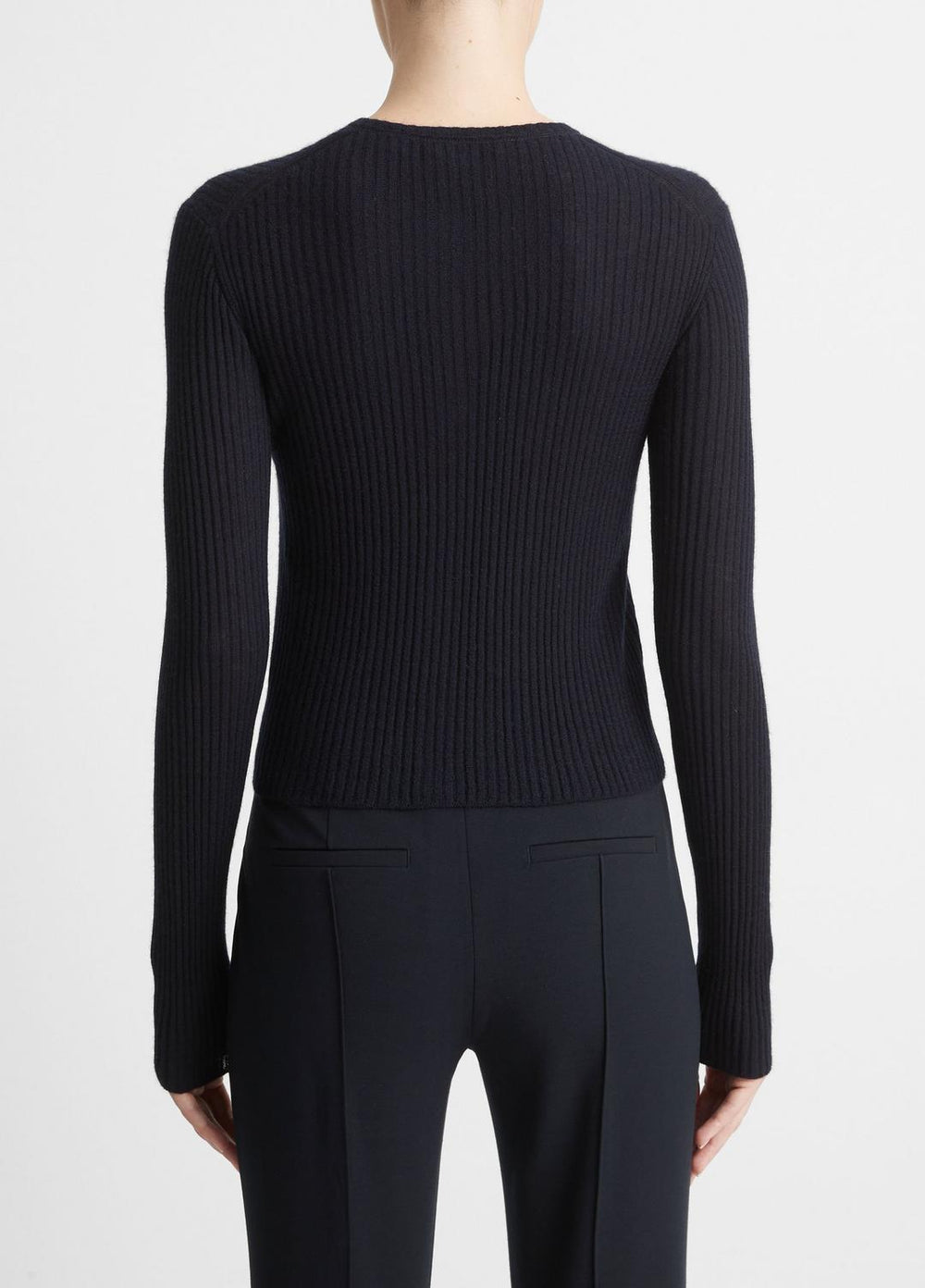 Ribbed Cashmere-Silk Cardigan in Cardigans | Vince near me