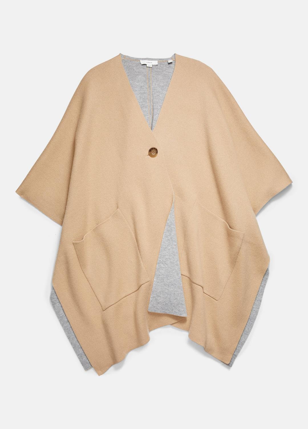 Wool and Cashmere Double-Face Cape in Sweaters | Vince US